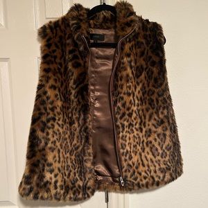 J Crew Leopard Fur Vest